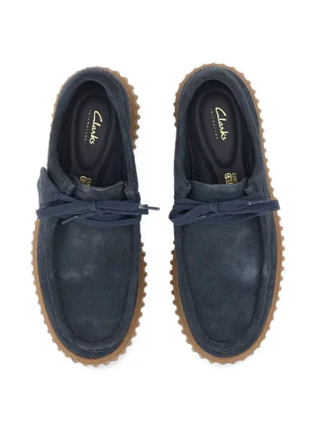 Cipele Clarks s vezicama s čipkom plava