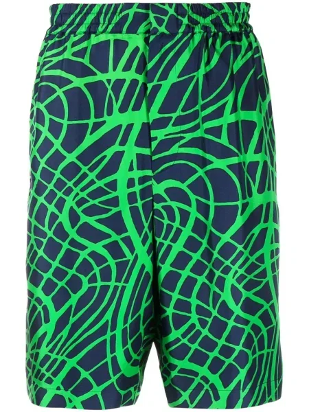 Pantaloni scurți Moschino cu imagine albastru