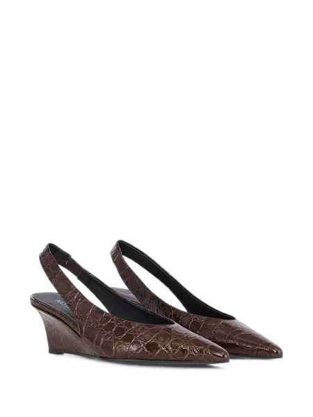 Pantofi cu toc Notabene slingback maro