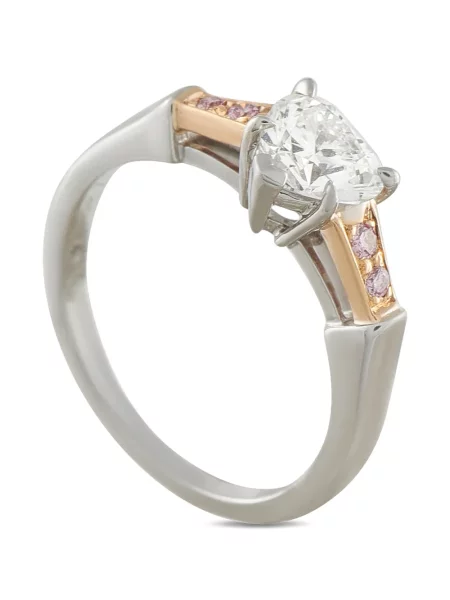 Inel Harry Winston cu motiv cu inimi roz