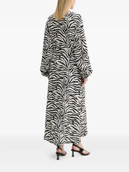 Rochie maxi Gestuz cu imagine cu model zebră de costum negru