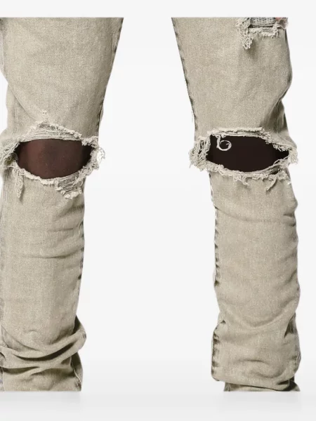 Skinny jeansy skinny Purple Brand z przetarciami fioletowe
