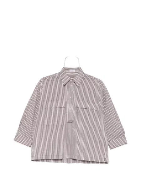 Bluzka Brunello Cucinelli w paski czerwona