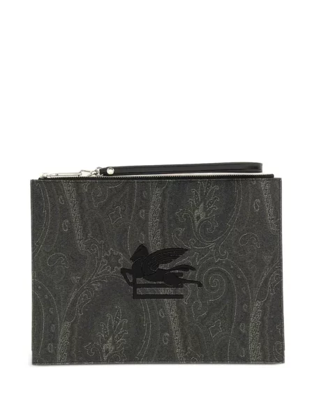 Geantă Etro cu imagine cu model paisley gri