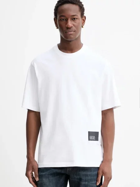 G-Star tricou din cu imprimeu alb