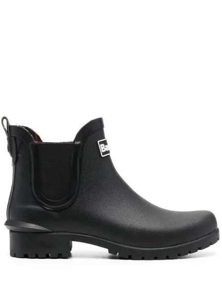 Cizme scurte Barbour cu autograf negru