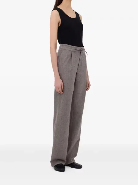 Pantaloni Loulou De Saison plisate maro