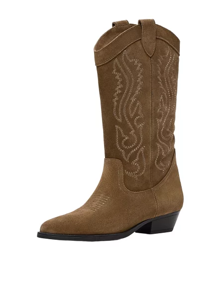 Bershka Cizme de cowboy coniac maro