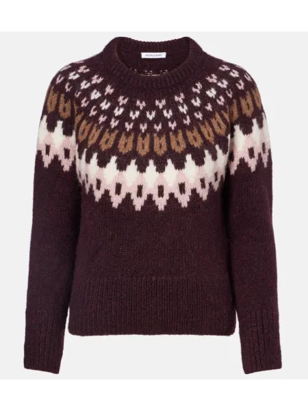 Pulover Veronica Beard de lână bordo