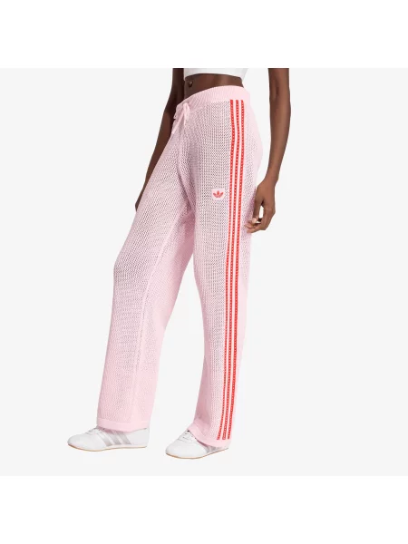 Pantaloni de trening adidas Crochet Track Pants Clear Pink/ Red L roșu