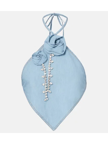 Top Area cu model floral albastru