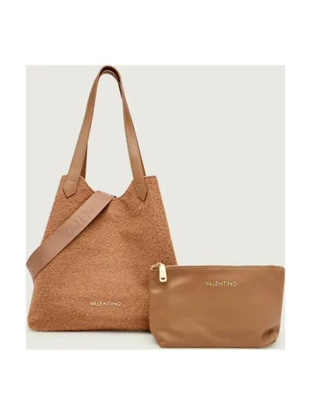 Valentino Geantă shopper + borsetă COURMAYEUR maro