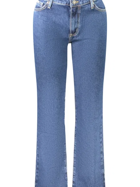 Dżinsy z wysokim stanem Guess z wysoką talią niebieskie