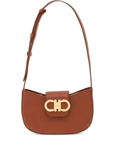 Mini kabelka Ferragamo hnědá