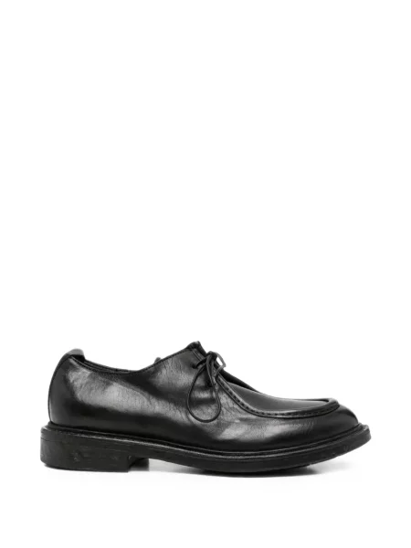 Pantofi loafer Moma cu șireturi din piele negru