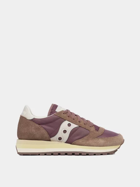 Замшевые кроссовки Saucony Jazz бордовые