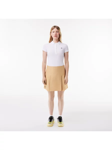 Lacoste Spódnica Plisowana Lacoste beżowa