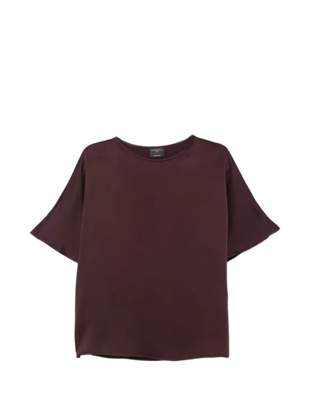 Scurt tricou Antonelli din satin violet