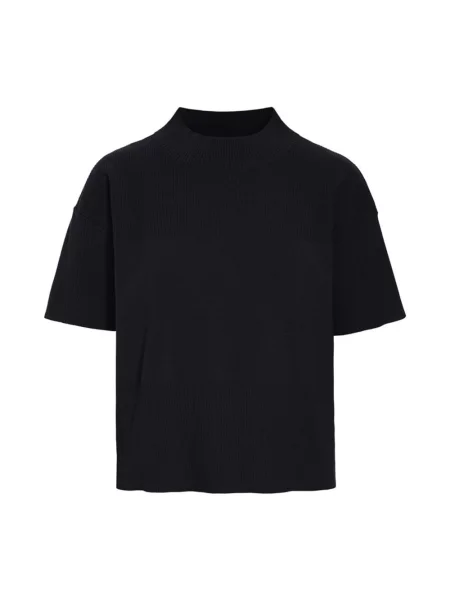 Dzianinowy krótki sweter Bitte Kai Rand czarny