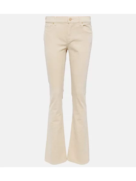 Jeansy dzwony 7 For All Mankind dzwony beżowe