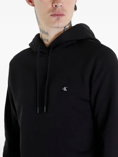 Hanorac cu glugă Calvin Klein negru