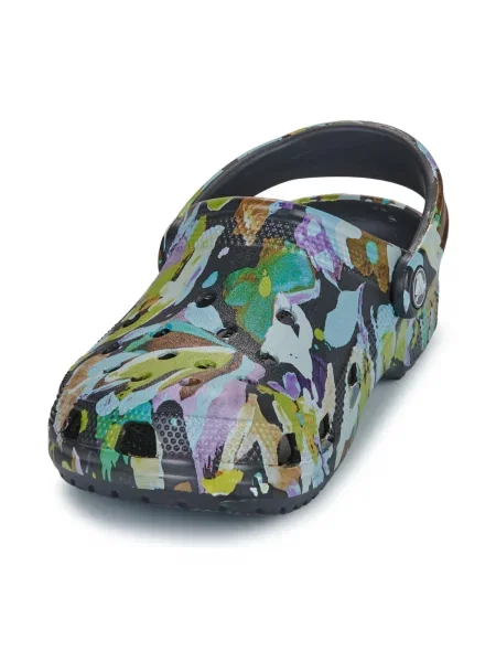 Kvetinové tenisky Crocs čierna