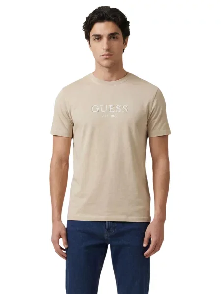 Majica Guess s kratkimi rokavi bela