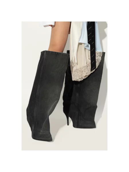 Botki Balenciaga z przetarciami szare