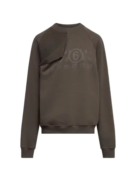 Hanorac Mm6 Maison Margiela cu imagine maro