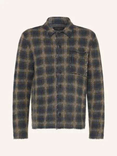 Allsaints Sweter Z Dzianiny Menard O Kroju Regular Fit blau granatowy