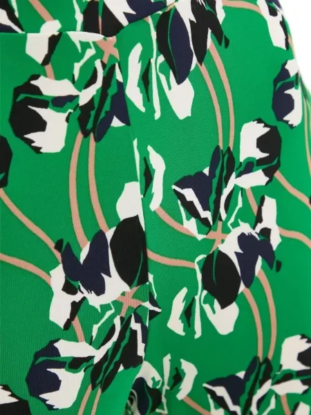 Spodnie Dvf Diane Von Furstenberg z nadrukiem zielone