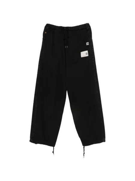 Pantaloni Maison Mihara Yasuhiro alergare cu autograf negru