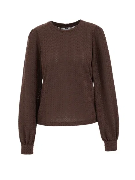 WE Fashion Tricou închis maro