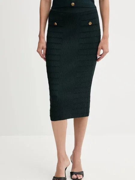 Guess spódnica EVANGELINE midi ołówkowa zielony