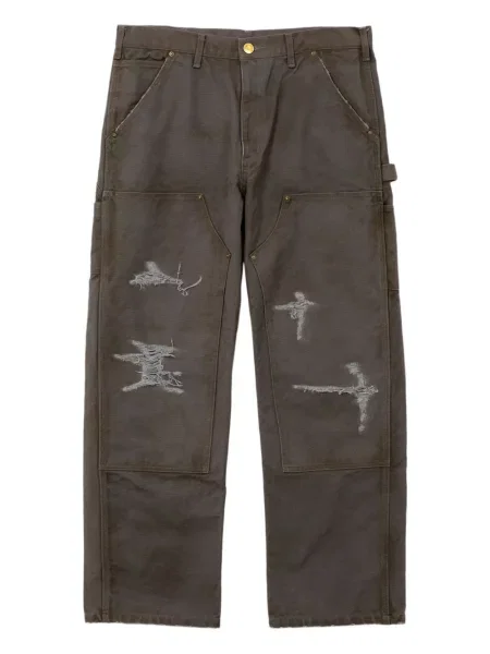 Kalhoty Kamiya s oděrkami šedé