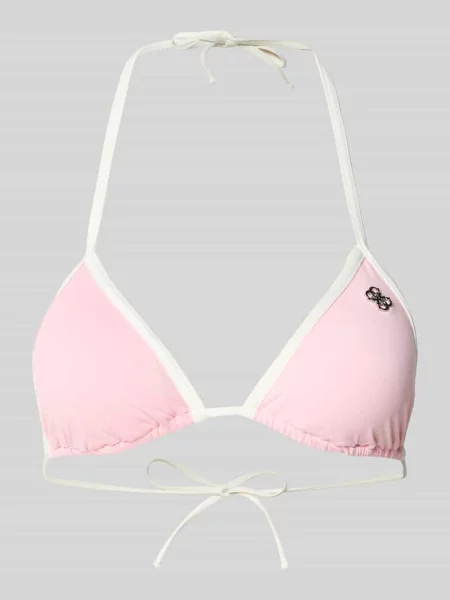 Góra od bikini z aplikacją z logo model Niki' Guess różowe