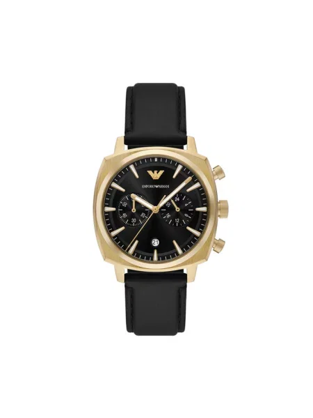 Emporio Armani zegarek złoty czarny