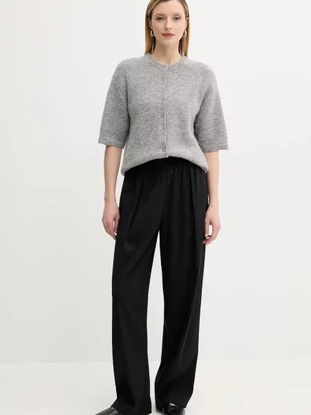 Samsoe Samsoe cardigan din lână SAANOURA gri