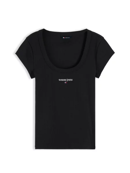 Tommy Jeans Tricou negru alb