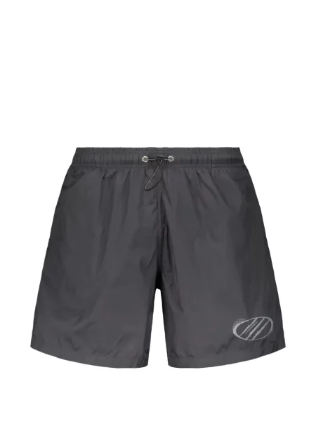 Slip de baie Plein Sport cu imagine cu cordon gri