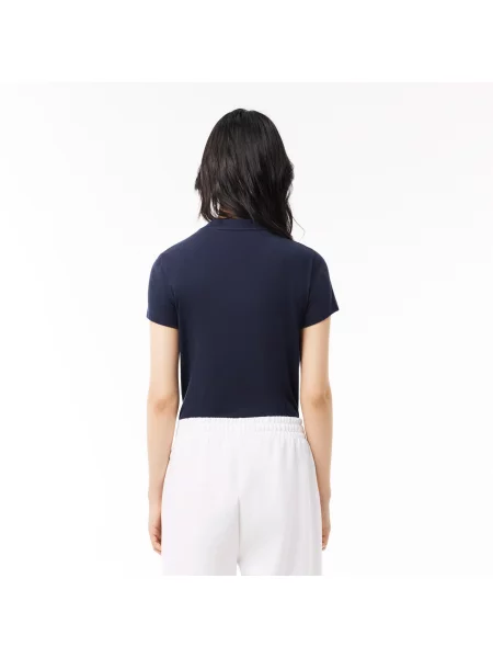 Lacoste Sportowa Koszulka Z Bawełny Technicznej Ultra Dry granatowa