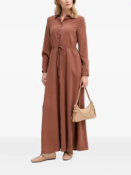 Lung rochie maxi Gaudi cu cordon maro