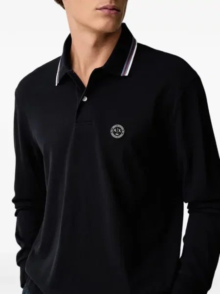 Hosszú pólóing Armani Exchange autogrammal kék