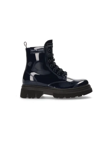 Pantofi Tommy Hilfiger cu șireturi din dantelă albastru