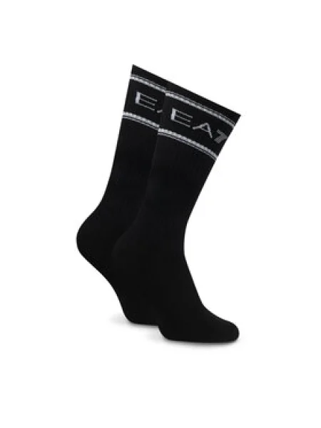 Ponožky Emporio Armani Train Socks Sponge 3 pairs black / black / black čierna