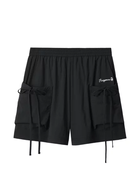 Szorty cargo Fingercroxx wiązane czarne