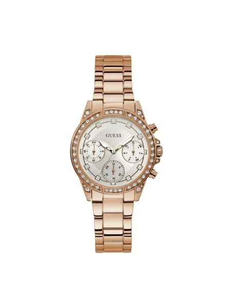 Zegarek Guess z cyrkonem różowy