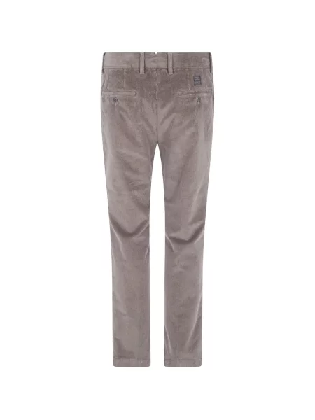 Pantaloni chino Incotex de catifea cord maro
