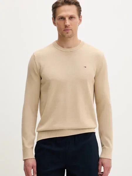 Tommy Jeans pulover pentru bărbați din bej