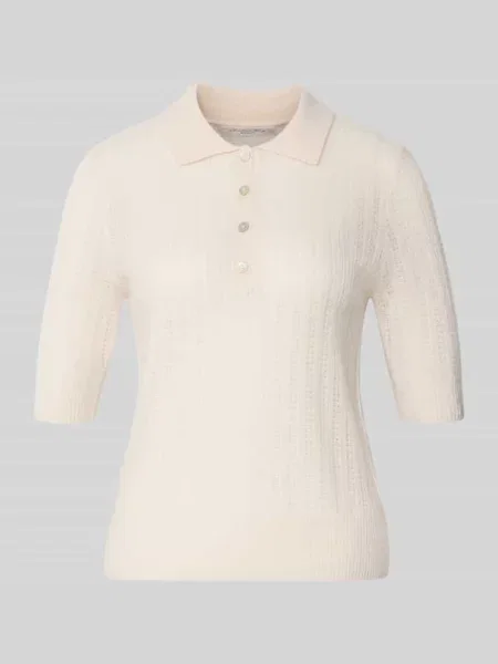 Bluza o kroju slim fit z czystego kaszmiru Christian Berg Woman biała